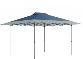 Aosom Išskleidžiama pavėsinė 395x395x285 cm mėlyna, metalas