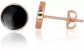 Auksiniai auskarai vinukai, Raudonas Auksas, Plastikiniai - 7 mm. - 0.68 g.