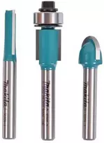 3 HM/CT frezų rinkinys, 6 mm kotas, Makita [D-30209]