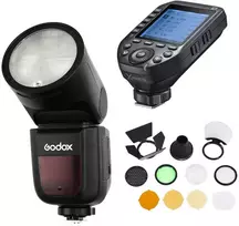 Fotografijos Įranga - Godox Speedlite V1 Nikon Flash Kit with Transmitter