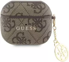 Guess 4G PU Charm dėklas skirtas AirPods 3 Brown