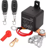Gebildet nuotoliniu būdu valdomas akumuliatoriaus atjungiklis, 12V, 200A, IP65, su dviem pulteliais