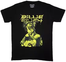 Rock Marškinėliai Billie Eilish Illustration, Dydis: L