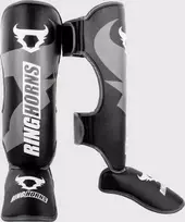 Ringhorns Charger by Venum Shin Guards and Foot Protectors - Juodas