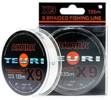 AKARA Pintas valas Teuri X9 Baltas 135m, 0.12mm, 6kg