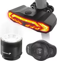Fosmon dviračio šviesų komplektas su galine ir priekine šviesa, 110 dB signalu, USB-C įkrovimu, 6 režimais, 1500 mAh akumuliatoriumi, 51143HOMFX