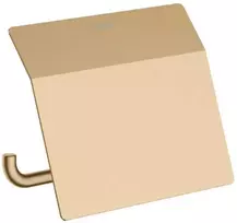 Hansgrohe roll holder with cover AddStoris, brushed bronze