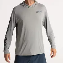 Marškinėliai Adventer & Fishing Functional Hooded UV T-Shirt Limestone