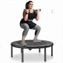 Sulankstomas mini batutas treniruotėms patalpose, 934 mm fitneso batutas, tylus ir stabilus, batutas mankštai, kompaktiškas fitneso batutas, nešiojamas batutas