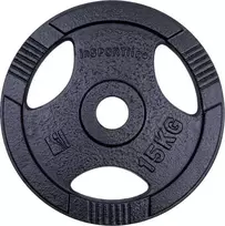Ketaus olimpinis svorio diskas inSPORTline Hamerton Juodas 15 kg, 50 mm