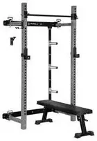 Sieninis stumdomas treniruoklis su suoliuku KLT34 pilkos spalvos HMS FITNESS