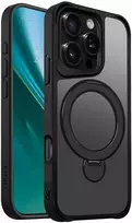 Telforceone Etteri Matt Mag Ring Apple iPhone 16 Pro 6,3' dėklas telefonui juodos spalvos