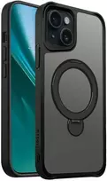 Telforceone Etteri Matt Mag Ring Apple iPhone 15 6,1' dėklas telefonui juodos spalvos