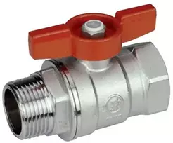 Rutulinis ventilis GIACOMINI, 1/2", vid/išor, trumpa rankena