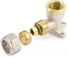 Užveržiama prietaisinė alkūnė GENERAL FITTINGS, DN16 x 1/2, vid. sr.