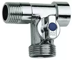 Trišakis skalbimo mašinos ventilis RR 260, 1/2"x 3/4"x 1/2", išor/išor/vid