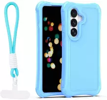 Dėklas Telforceone Safepop case with strap for Samsung Galaxy S26 Plus mėlynas