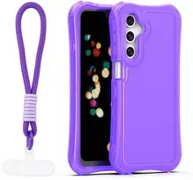 Dėklas Telforceone Safepop case with strap for Samsung Galaxy A16 4G / A16 5G violetinė
