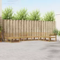 Lauko sofos komplektas 8 pcs Balta Kietos akacijos mediena