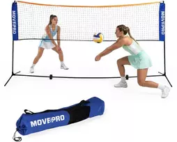 Universalus 305×140 cm 3-in-1 reguliuojamas tinklas badmintonui, tinkliniui ir tenisui su krepšiu, MOVEPRO
