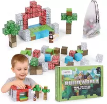 Multistore Magnetinių kaladėlių rinkinys vaikams, 100 dalių kubeliai