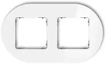 Karlik Elektrotechnik 0-28-IRSO-2 ICON Universalus dvigubas apvalus rėmas - stiklo efektas (rėmas: baltas dugnas: grafito matinis) 0-28-IRSO-2