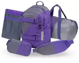 Baagl ergonomiškas mokyklinės kuprinės rinkinys su sportiniu krepšiu, 25 l, A-36459