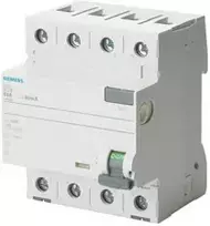 Siemens 5SV3644-3 Liekamosios srovės grandinės pertraukiklis 4P 40A 300mA 400V tipas F 5SV3644-3