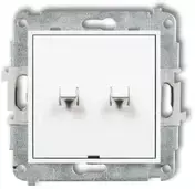 Karlik Elektrotechnik 25MWPUS-2 MINI amerikietiško stiliaus žvakidės jungiklio mechanizmas baltas matinis 25MWPUS-2