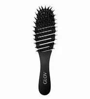 Wet Brush Glov Flexi Fine Glide plaukų iššukavimo šepetys ploniems plaukams, juodas