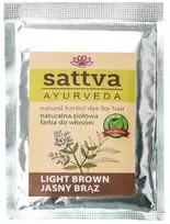 Sattva Natural Herbal Dye for Hair natūralūs žolelių plaukų dažai šviesiai rudas 10g
