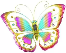 Maximex Butterfly Sodo sienos dekoracija, saulės energija varomas LED drugelis, 54 x 40 cm