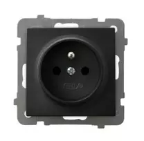 Ospel GP-1GZ/M/33 AS Viengubas lizdas su įžeminimu, juodos spalvos metalinis GP-1GZ/m/33