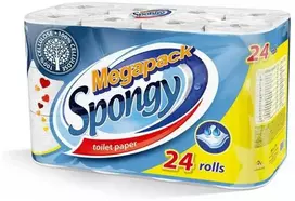 Lumarko Tualetinis popierius ALMUSSO Spongy 16 metrų, 140 lapeliai, 24 ritinėliai, 2 sluoksniai, celiuliozė