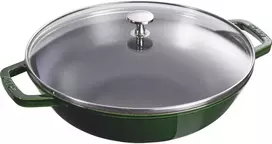 STAUB Ketaus wok su dangteliu 30 cm, žalias