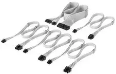 Corsair Premium Individually Sleeved DC Cable Starter Kit, Type 5, Baltas