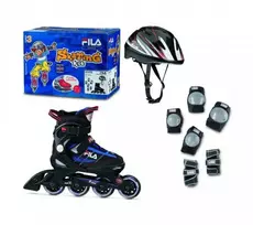 None Roller skate set for children FILA J-ONE COMBO 3 SET (L36-40), juodas-mėlynas-red