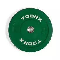 None Svorio plokštė TOORX Bumper Plate Challenge, žalia, 50 mm, 10 kg