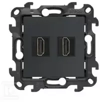 Kontakt-Simon Simon 24 Lizdas HDMI 2.1 podwójne grafito mat NGHDMI221.01/38