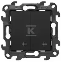 Kontakt-Simon Simon 24 Łącznik krzyżowy podwójny juoda mat NW7/2.01/49