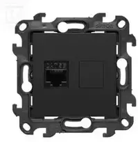 Kontakt Simon Kontaktas - Simonas Simonas Lizdas kompiuterio viengubas RJ45 5e kategorijos juodas kilimėlis N51.01/49
