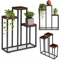 Pastatomas gėlių stovas dekoracijoms, 3 lentynos, Loft stilius, ModernHome