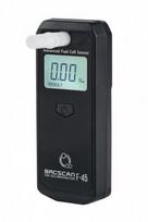 BACscan F-45 pusiau profesionalus alkotesteris su elektrocheminiu platinos jutikliu | 10 paskutinių testų atmintis | Pūtimo stiprumo ir laiko kontrolė