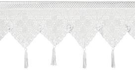 Dieninė užuolaida Martha FZY3-01, balta sp., 150 cm x 30 cm