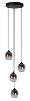 Šviestuvas lubų Lucide Tamino 74419/20/30, LED, 3000 °K, 4 x 5.2 W, sidabro sp./juoda sp.