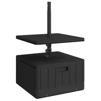3-in-1 Skėčio Stovas 80kg su Ratukais | Užpildomas ir Sodinamas | Ø38-48mm Juodas