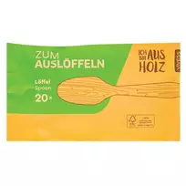 Mediniai šaukštai VIVESS, 20 vnt