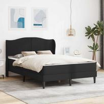 Lovos rėmas su galvūgalio Juoda 140 x 190 cm Dirbtinė oda