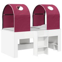 Lova su Tuneliu 4 pcs Balta ir raudona Apdirbta mediena