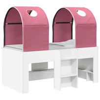 Lova su Tuneliu 4 pcs Balta ir rožinė Apdirbta mediena